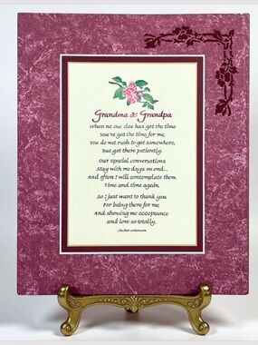 Vintage 8x10 Double Matted, Unframed, Fine Art Print Poems. 1970’s New old stock